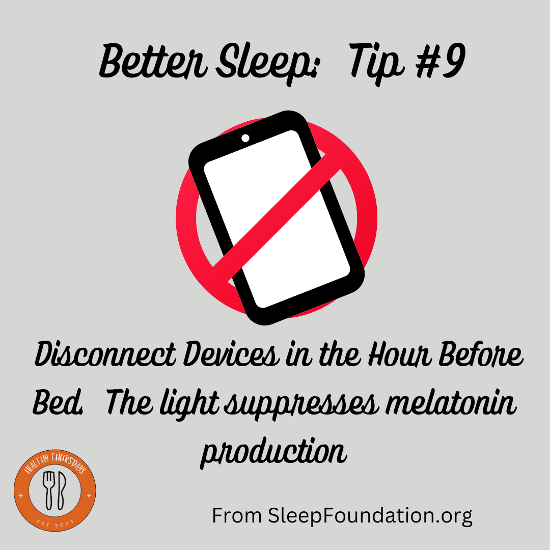 9 TIP #9 TO IMPROVE SLEEP