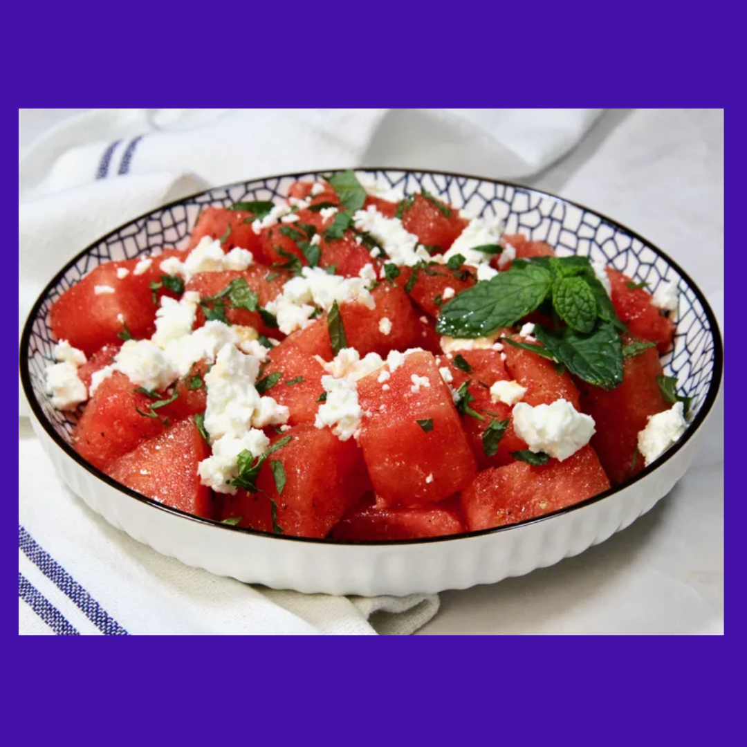 Watermelon mint feta salad (1)